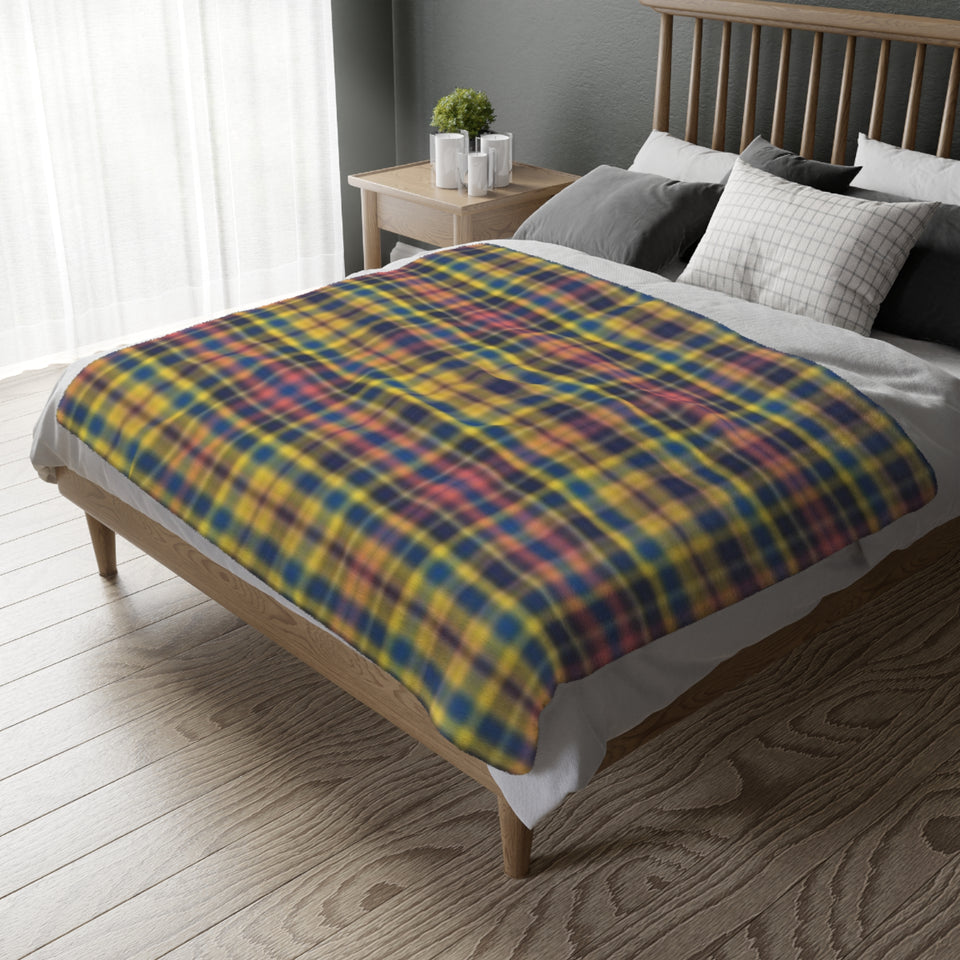 7CB  Colorful Plaid Blanket