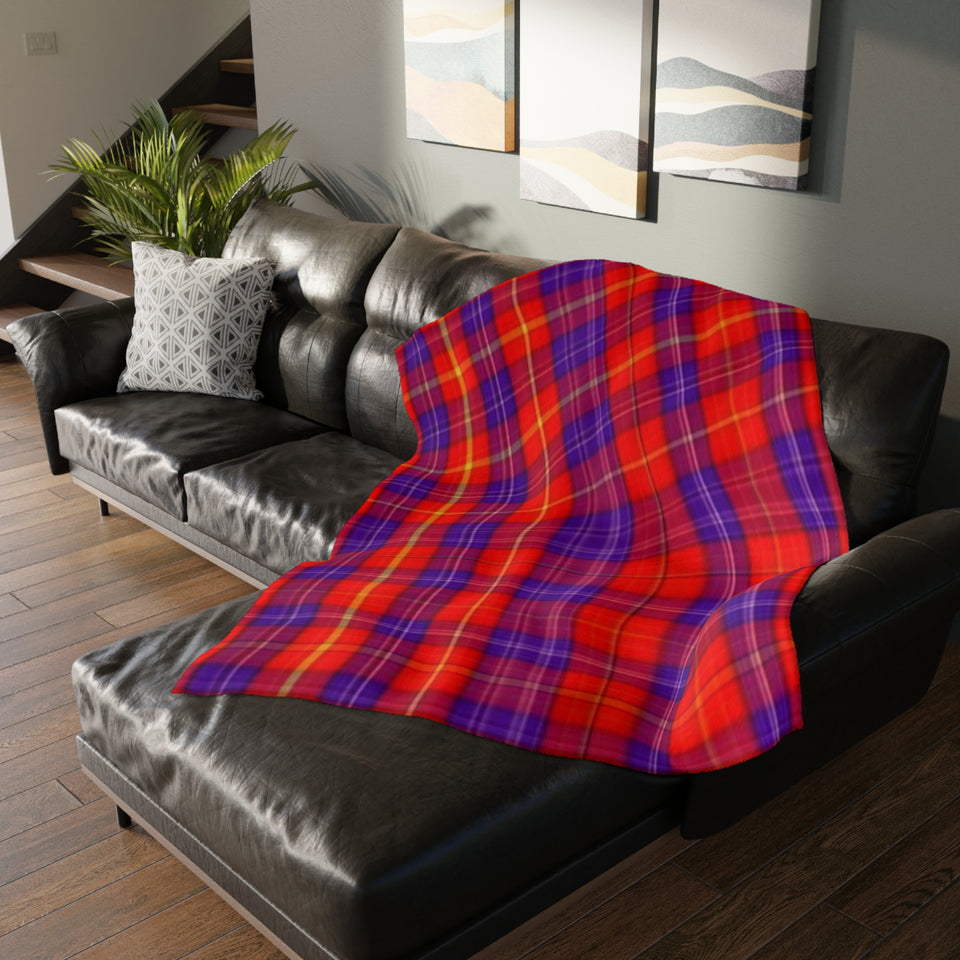 34CB  Colorful Plaid Blanket