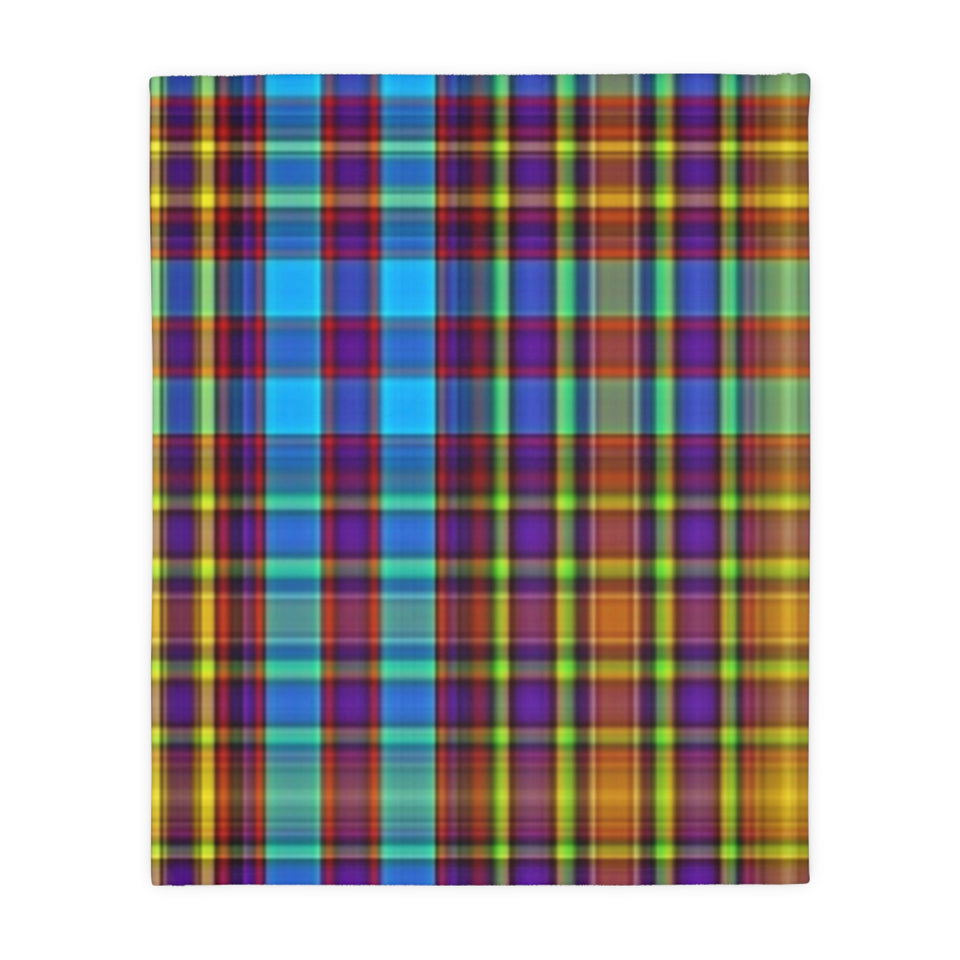 50CB  Colorful Plaid Blanket