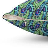 53PCF  Peacock Feather Pillow
