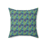 53PCF  Peacock Feather Pillow