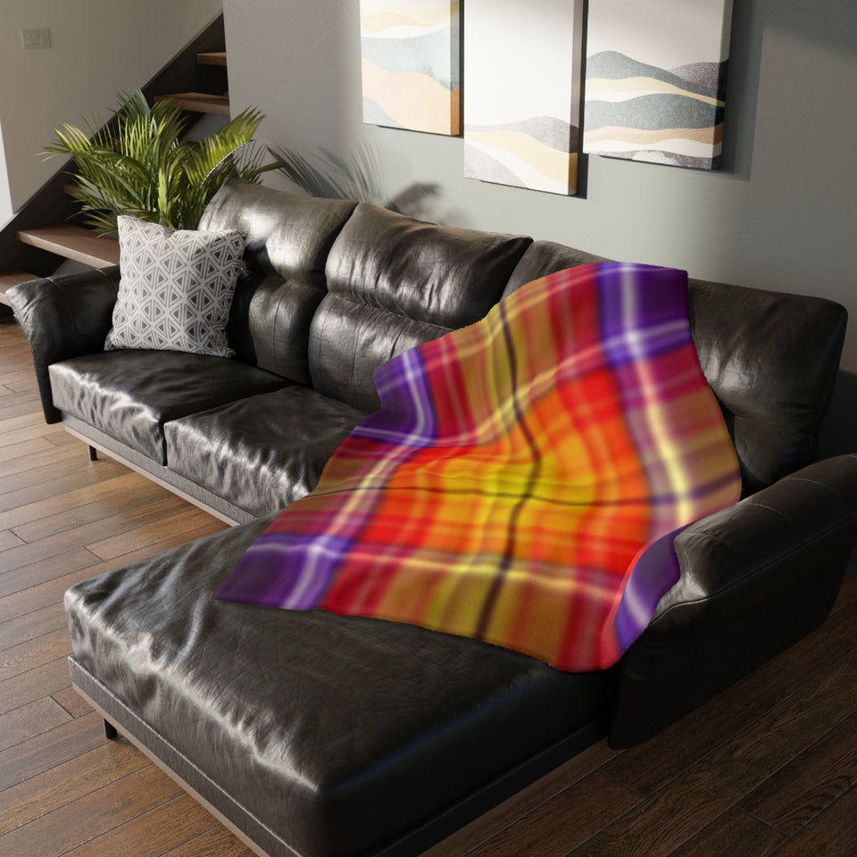 51CB  Colorful Plaid Blanket
