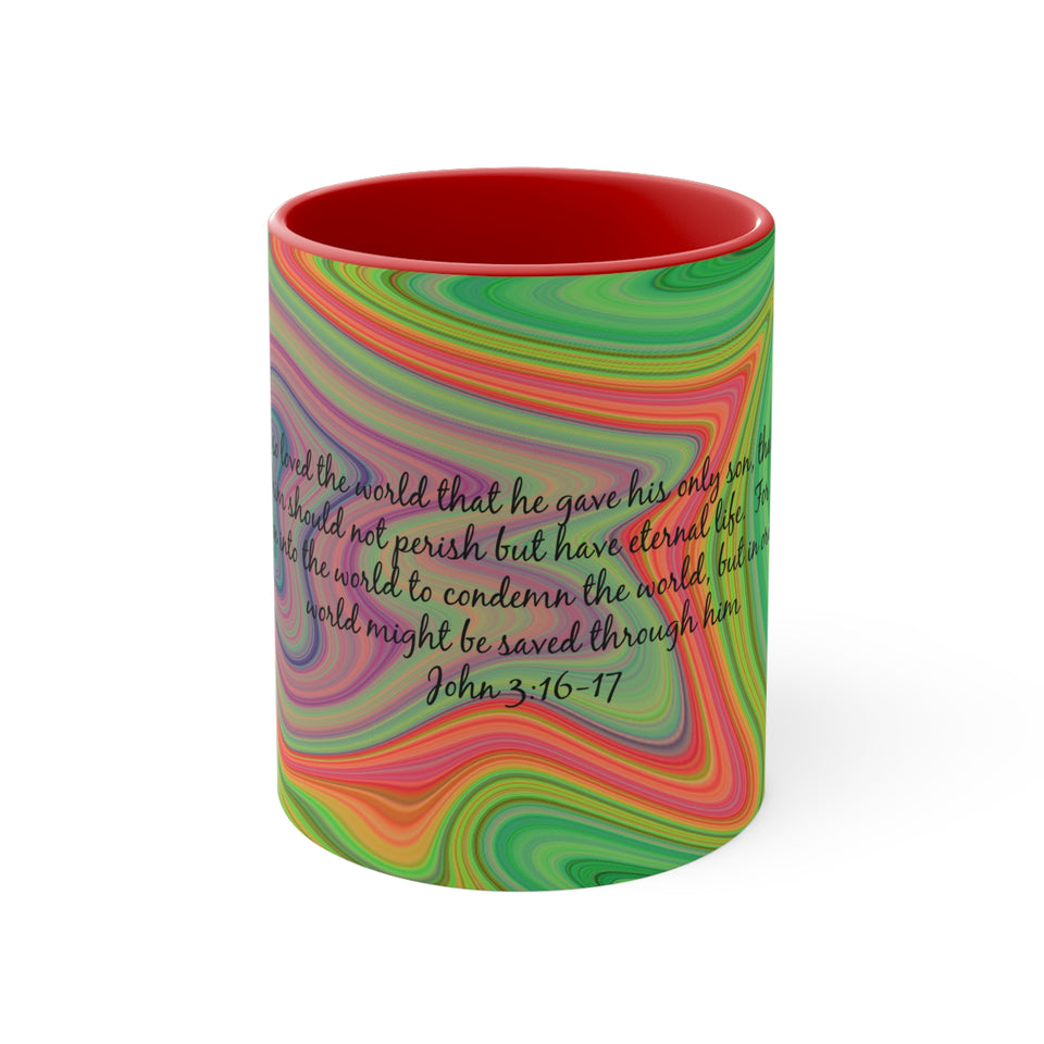 7CMSM  Colorful Marble John 3:16-17  Mug