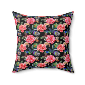 58PCF  Peacock Feather Pillow