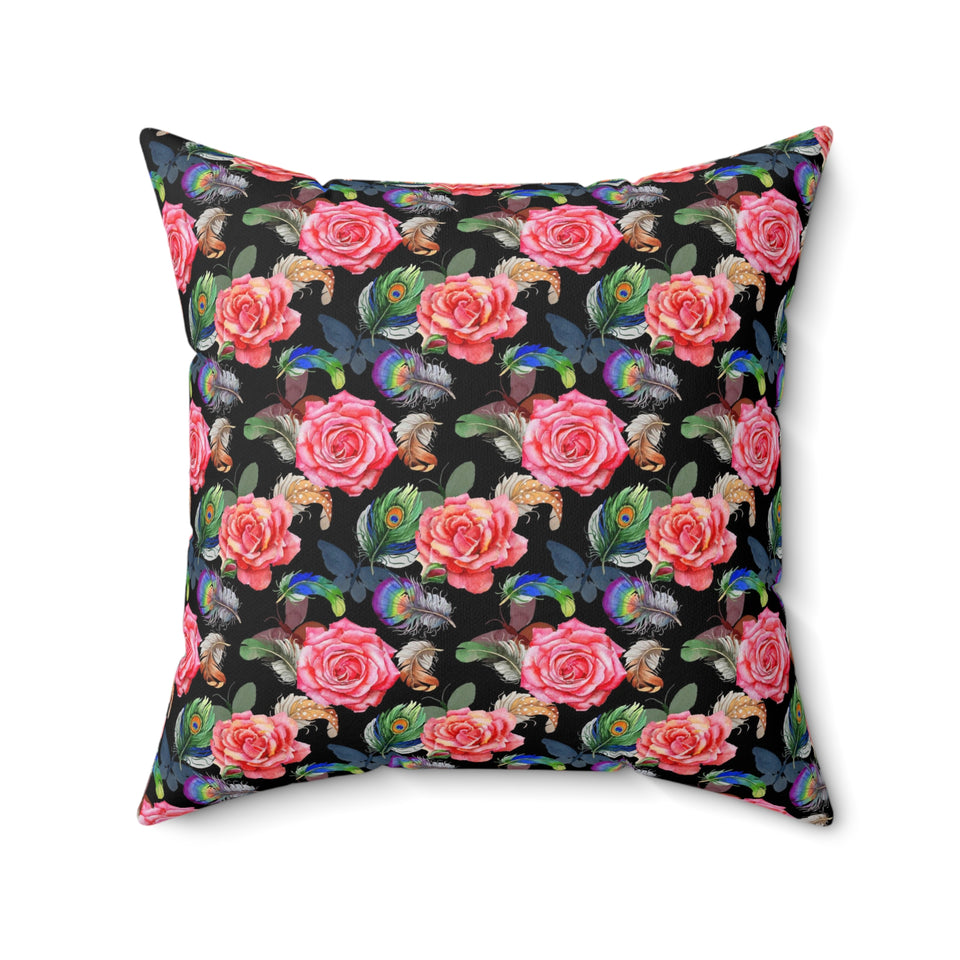 58PCF  Peacock Feather Pillow