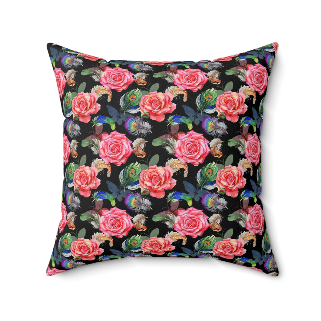 58PCF  Peacock Feather Pillow