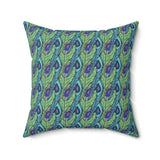 53PCF  Peacock Feather Pillow