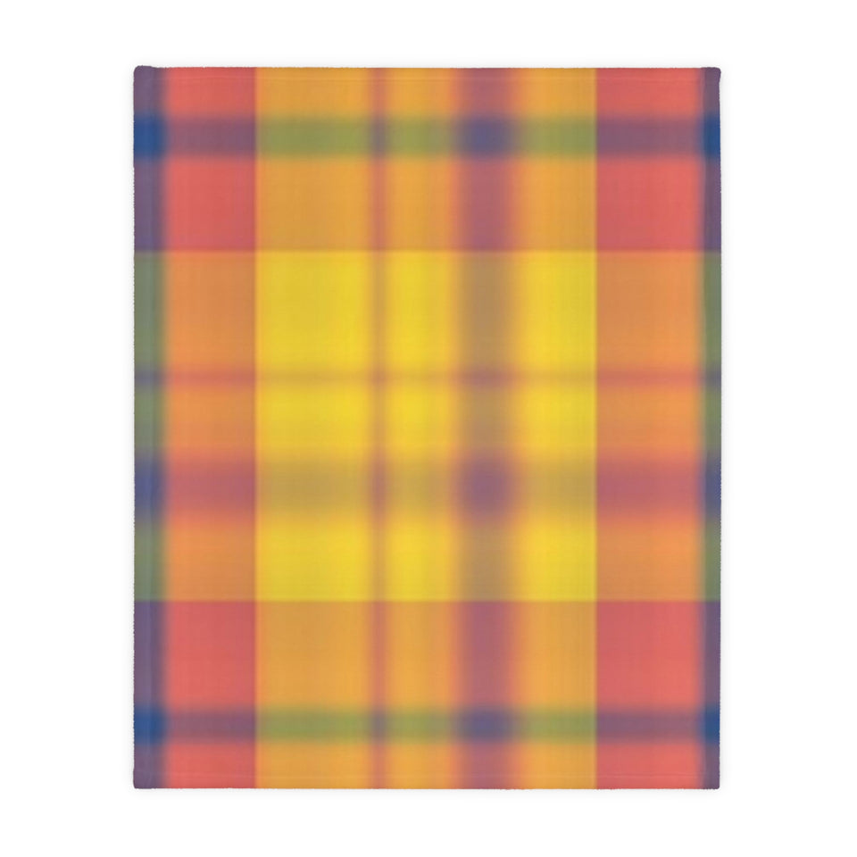 8CB  Colorful Plaid Blanket