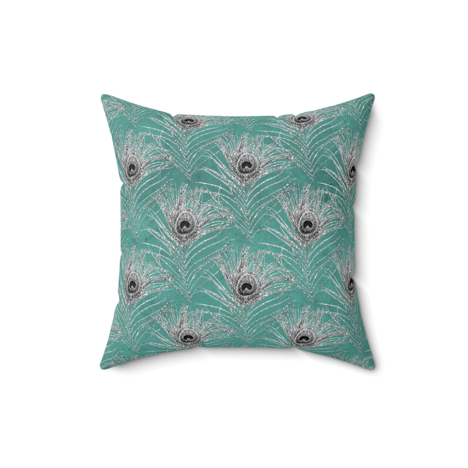 4PCF  Peacock Feather Pillow