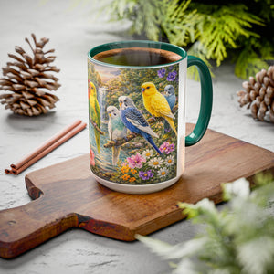 AM24  Colorful Parakeets Mug