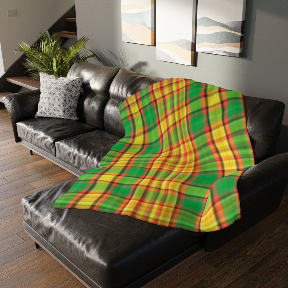 65CB  Colorful Plaid Blanket