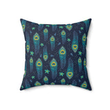 49PCF  Peacock Feather Pillow