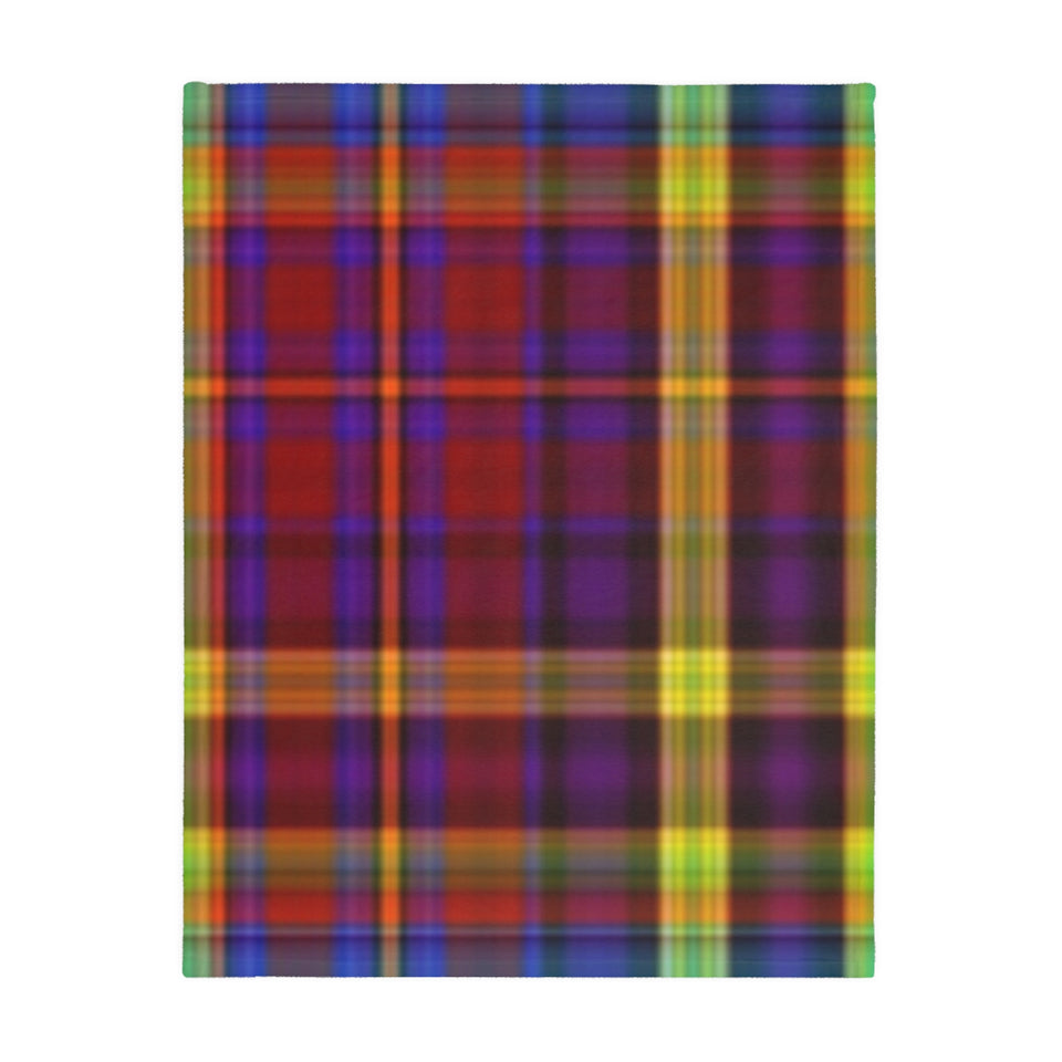 52CB  Colorful Plaid Blanket