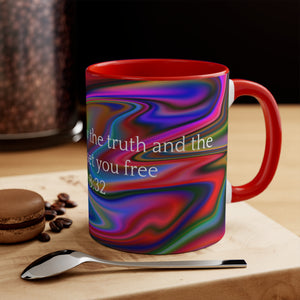 34CMSM  Colorful Marble John 8:32 Mug