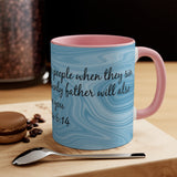 16CMSM  Colorful Marble Matthew 6:14 Mug