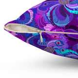 27PCF  Peacock Feather Pillow