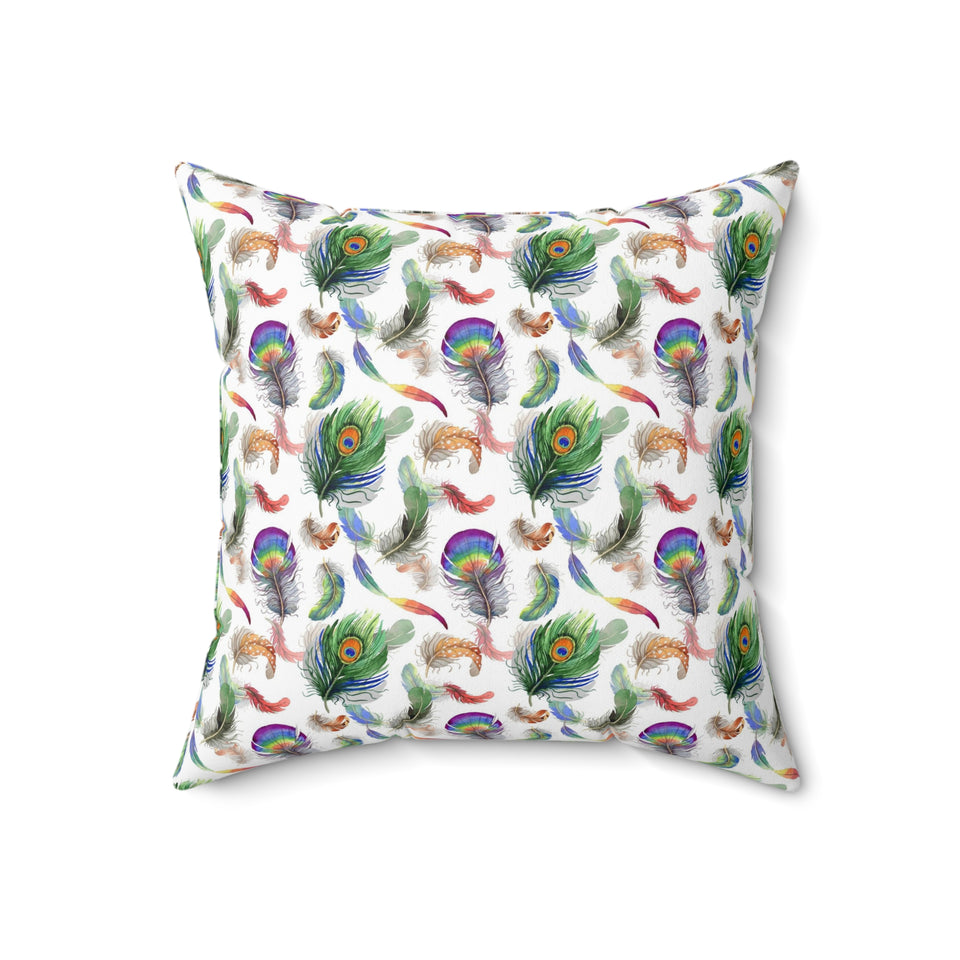 45PCF  Peacock Feather Pillow