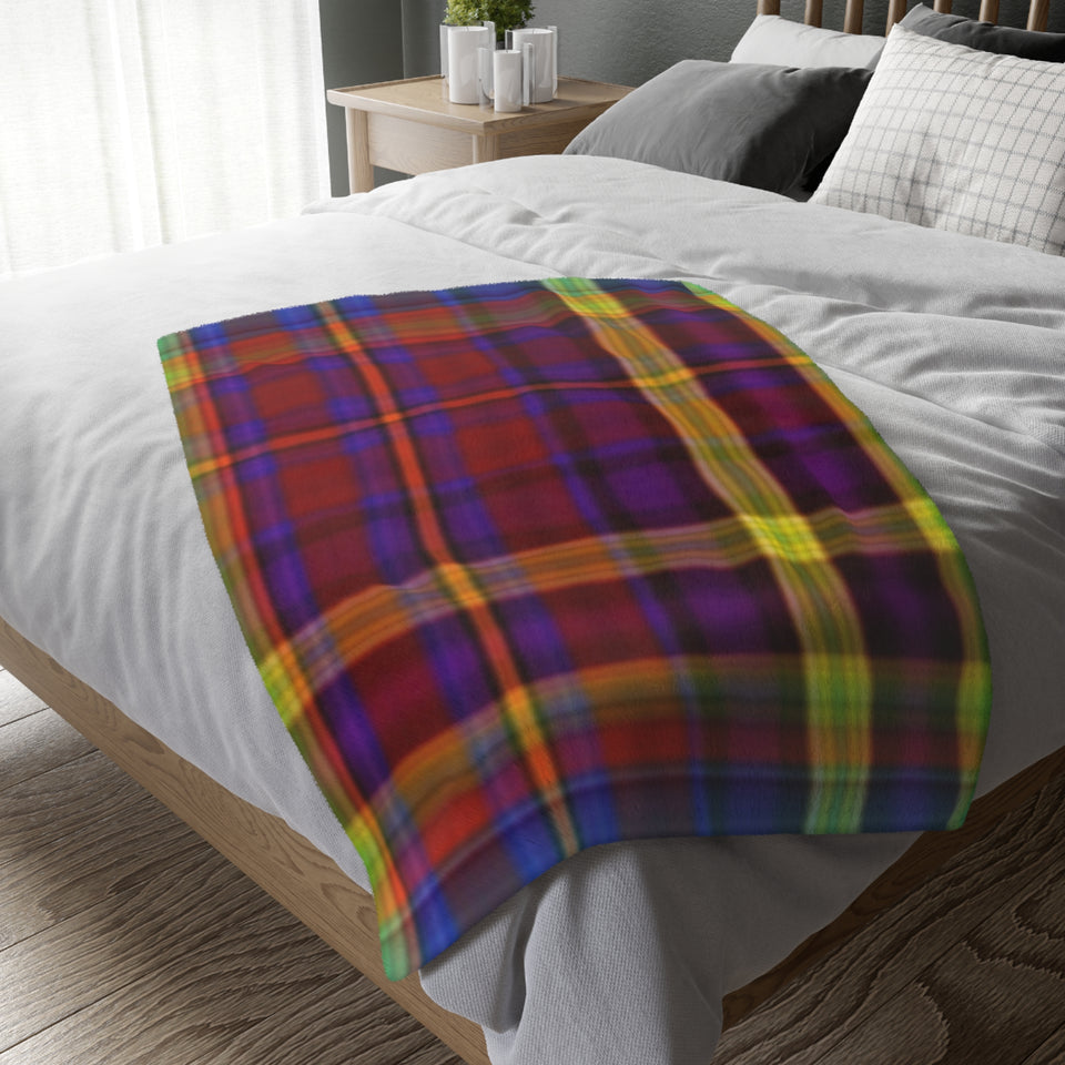 52CB  Colorful Plaid Blanket