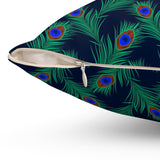 34PCF  Peacock Feather Pillow