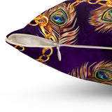 29PCF  Peacock Feather Pillow