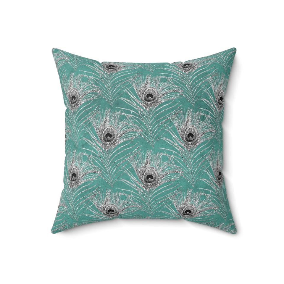 4PCF  Peacock Feather Pillow