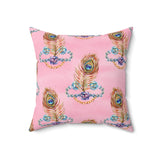 47PCF  Peacock Feather Pillow