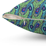 53PCF  Peacock Feather Pillow