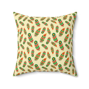 43PCF  Peacock Feather Pillow