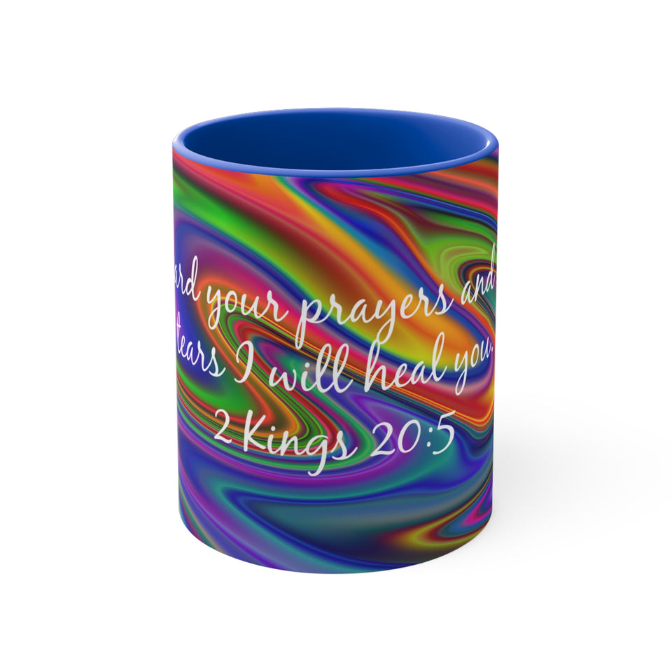 65CMSM  Colorful Marble 2 Kings 20:5 Mug