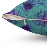 3PCF  Peacock Feather Pillow