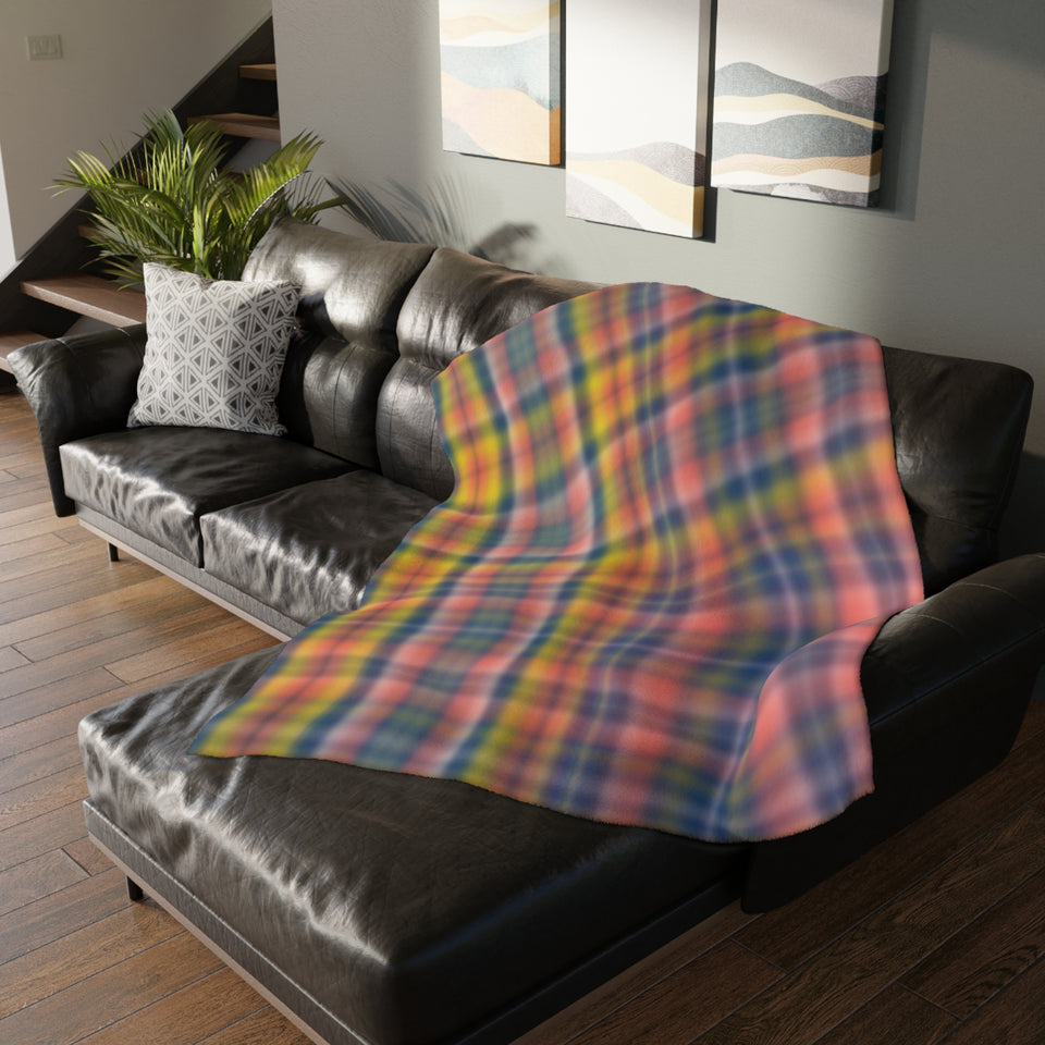 3CB  Colorful Plaid Blanket