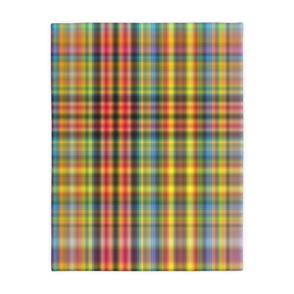59CB  Colorful Plaid Blanket