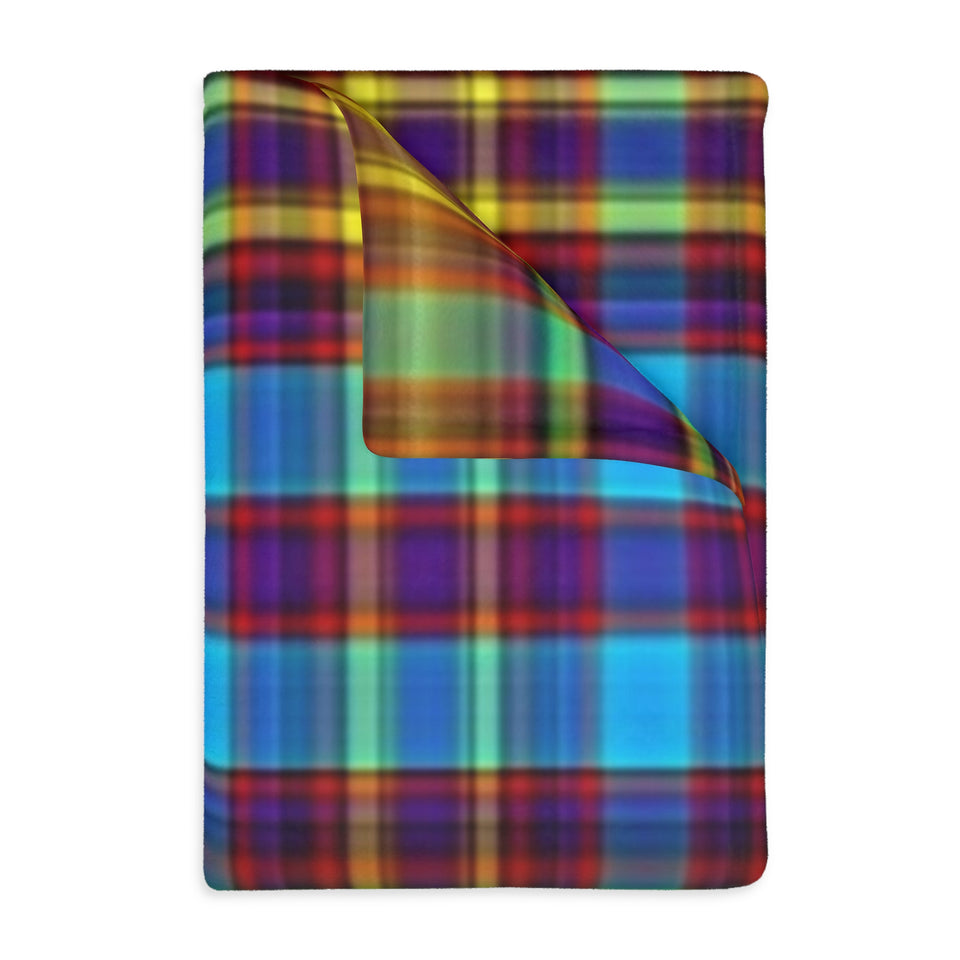 50CB  Colorful Plaid Blanket