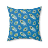 19PCF  Peacock Feather Pillow