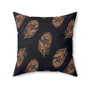 56PCF  Peacock Feather Pillow