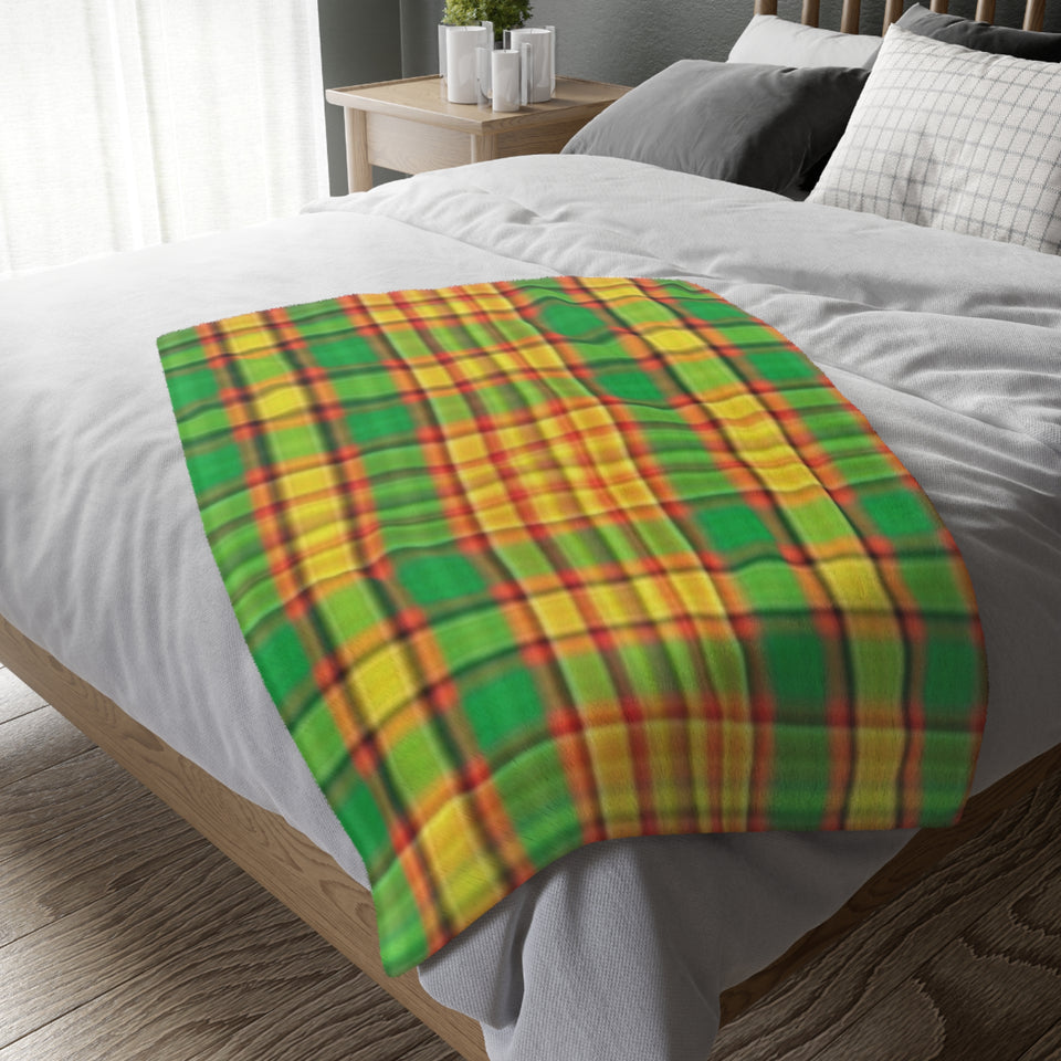 65CB  Colorful Plaid Blanket