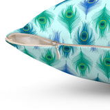 32PCF  Peacock Feather Pillow