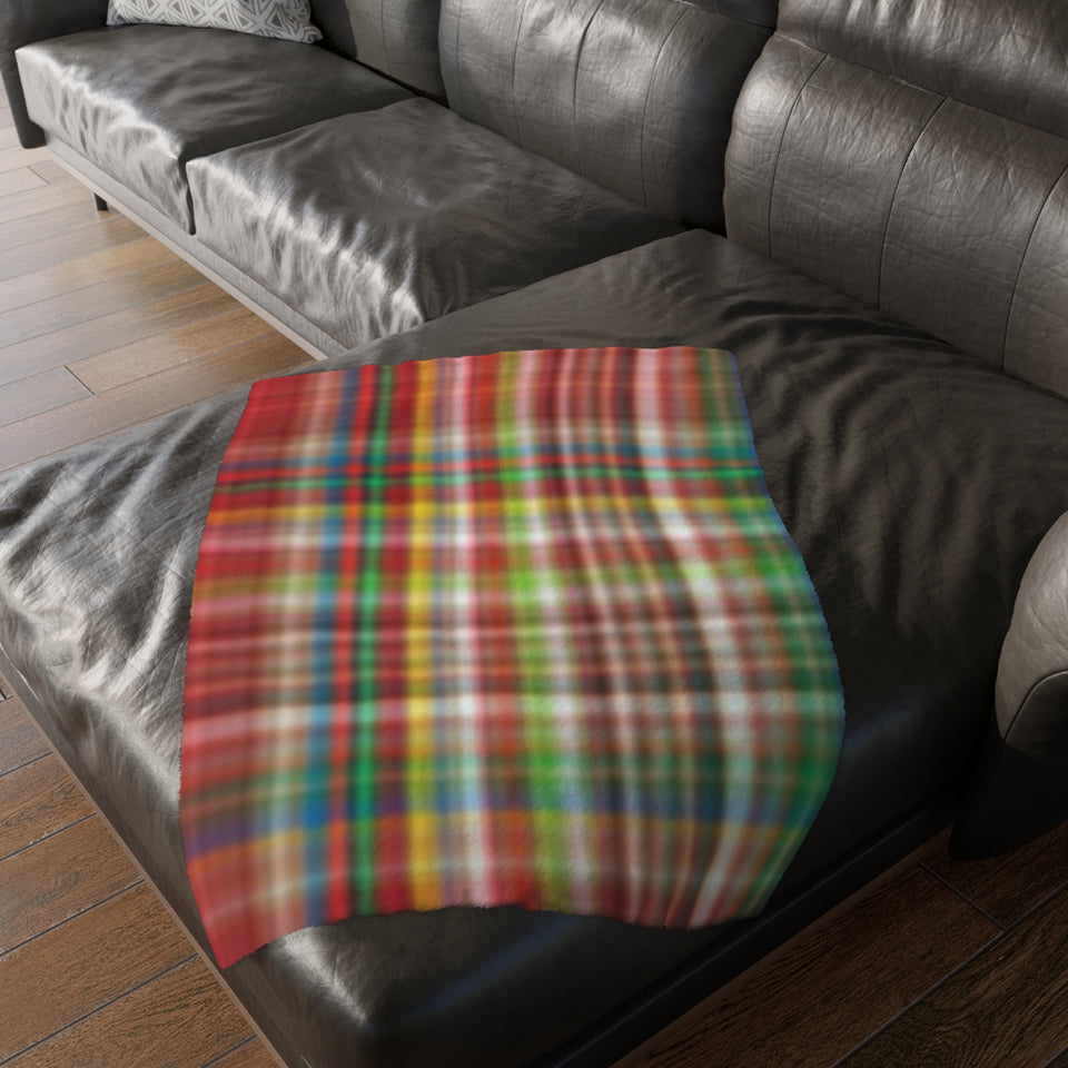 42CB  Colorful Plaid Blanket