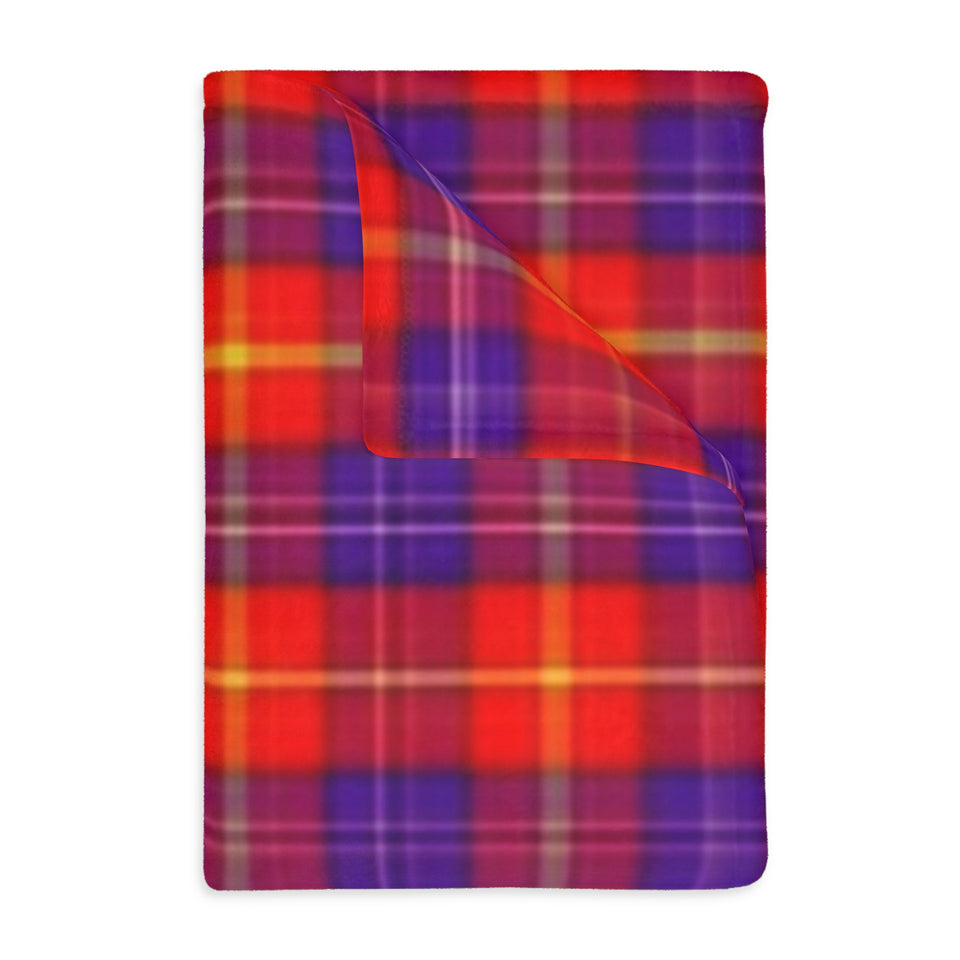 34CB  Colorful Plaid Blanket