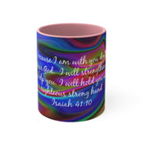 77CMSM  Colorful Marble Isaiah 41:10  Mug