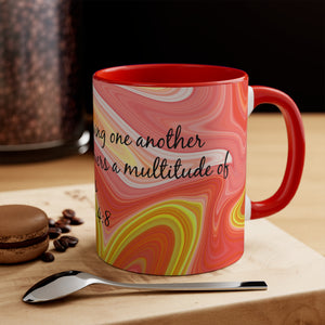 19CMSM  Colorful Marble 1 Peter 4:8 Mug