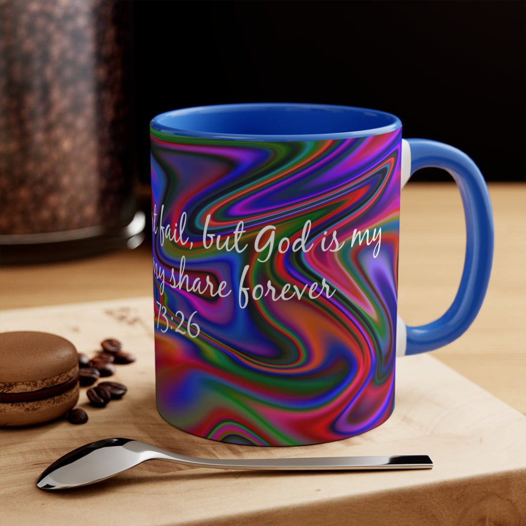 71CMSM  Colorful Marble Psalms 73:26 Mug