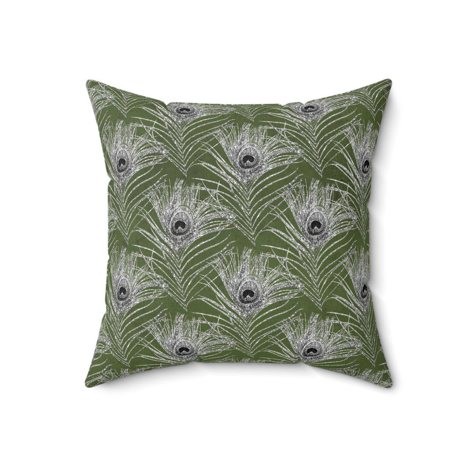 8PCF  Peacock Feather Pillow