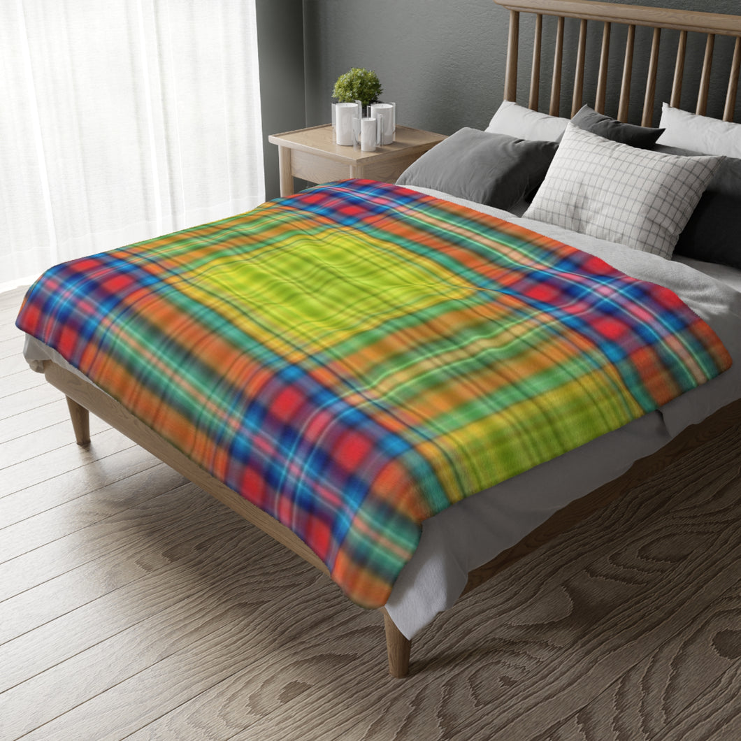 64CB  Colorful Plaid Blanket