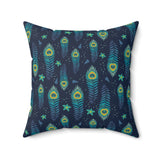 49PCF  Peacock Feather Pillow