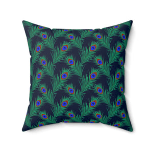 34PCF  Peacock Feather Pillow