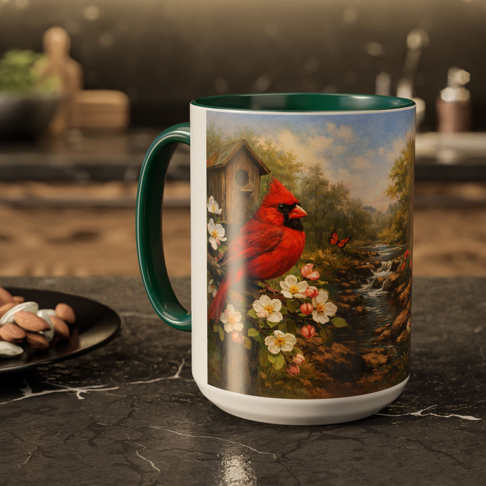 AM1   Cardinal Floral Ceramic Mug