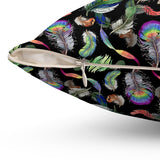 46PCF  Peacock Feather Pillow