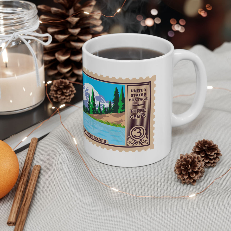 5NPS  Mt Rainier Stamp Mug