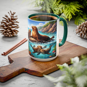 AM34  Sea Lion Family Mug